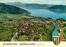 73364848 Schoerfling Attersee Seewalchen Mit Schafberg Fliegeraufnahme Schoerfli - Sonstige & Ohne Zuordnung