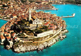 73364809 Rovinj Rovigno Istrien Fliegeraufnahme Mit Kirche  - Croatia