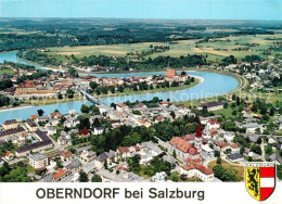 73364310 Oberndorf Laufen Panorama Mit Salzach Fliegeraufnahme Oberndorf Laufen - Autres & Non Classés