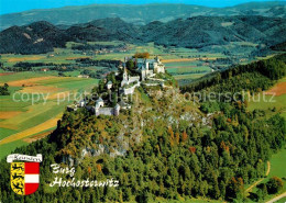 73363688 Hochosterwitz Burg Mit Saualpe Fliegeraufnahme Hochosterwitz Burg - Andere & Zonder Classificatie