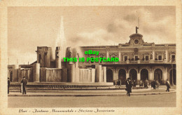 R612512 Bari. Fontana Monumentale E Stazione Ferroviaria. Cav. Giuseppe Lo Buono - Monde