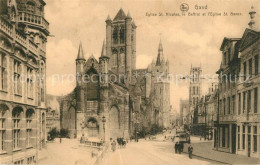 73362780 Gand Belgien Eglise St. Nicolas Beffroi Et Eglise St. Bavon Gand Belgie - Sonstige & Ohne Zuordnung