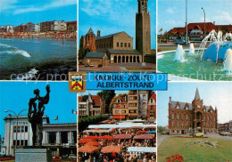 73361967 Zoute Knokke Albertstrand Kirche Springbrunnen Plastik Marktplatz Ratha - Andere & Zonder Classificatie