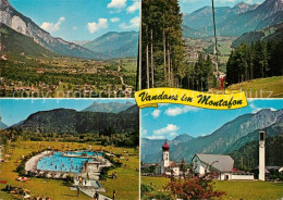 73361297 Vandans Vorarlberg Panorama Ferienort Im Montafon Kirche Freibad Vandan - Andere & Zonder Classificatie