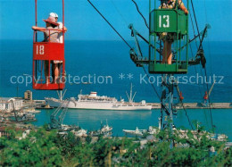 73361028 Jalta Yalta Krim Crimea Aussicht Vom Huegel Darssan Personenlift Hafen  - Ucraina