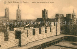 73360906 Gand Belgien Chateau Des Comtes Panorama Vu De La Plate-forme Du Donjon - Sonstige & Ohne Zuordnung