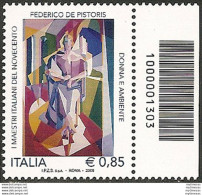 2009 Italia Federico De Pistoris Codice A Barre MNH Unif. 3198cb - Andere & Zonder Classificatie