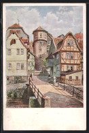 Künstler-AK Lauterbach /Hessen, Brücke Nahe Des Ankerturms  - Lauterbach