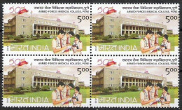 India 2012 MNH Blk, Armed Forces, Medical College, Stethoscope, - Médecine