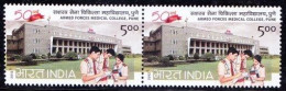 India 2012 MNH Pair, Armed Forces, Medical College, Stethoscope, - Geneeskunde