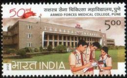 India 2012 MNH 1v, Medical College Of Armed Forces, Stethoscope, Medicine - Medizin