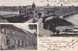 Strasbourg (67 Bas Rhin)restauration Karl Klein Rheinstrasse 13 Colorisée Circulée 1912 Rare - Strasbourg