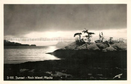 73301814 Rock_Island_Alaska Sunset Landschaftspanorama Sonnenuntergang - Other & Unclassified