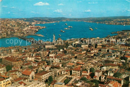 73300712 Istanbul Constantinopel Galata Bridge Bosphorus Scufary Aerial View Ist - Turquia