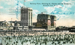 73300088 Atlantic_City_New_Jersey Bathing View Showing St Charles And The Breake - Other & Unclassified