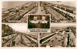 73298700 Brighton Hove Sea Front Looking West And East Paddling Pool Boating Poo - Andere & Zonder Classificatie