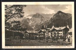 Cartolina Schluderbach, Hotel Monte Cristallo Und Croda Rossa  - Andere & Zonder Classificatie