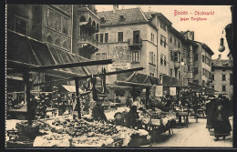 Cartolina Bozen, Obstmarkt Gegen Torglhaus  - Bolzano