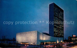 73295443 New_York_City United Nations Headquarter Nachtaufnahme - Sonstige & Ohne Zuordnung