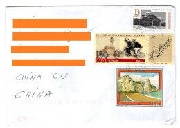 Italy Air Mail Cover To China — 1998 Tourism/2003 Alinari Brothers/2016 Napoli Piazza Del Plebiscito Stamps 3v - 2021-...: Marcophilia