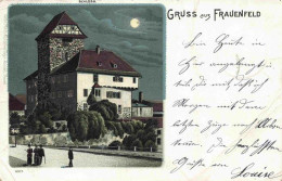 13974542 FRAUENFELD_TG Schloss Im Mondschein Litho - Altri & Non Classificati