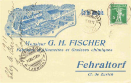 13974495 Fehraltorf_ZH G. H. Fischer Fabrik Aus Der Vogelperspektive Litho - Autres & Non Classés