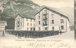 13974454 Wallenstadt_Walenstadt_SG Schweizer Infanterie Inspection Der Compagnie - Altri & Non Classificati