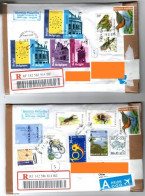 Belgium 2 Air Mail Covers To China — 2023 Birds Registered Port Knot & Many Different Stamps (See Photos) - Covers & Documents