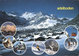 11864165 Adelboden Luftseilbahn Skifahrer Kirche Ortsansicht Adelboden BE - Other & Unclassified