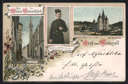 AK Mariazell, Portrait Eines Geistlichen, Kirche St. Augustin, Wallfahrtskirche Um 1900  - Altri & Non Classificati