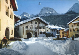 11851215 Scuol GR Dorfplatz Mit Lischanagruppe Scuol - Autres & Non Classés