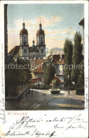 11848795 St Gallen SG Strassenansicht Brunnen Kirche St. Gallen - Sonstige & Ohne Zuordnung