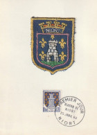 1964 " BLASON DE NIORT " Sur Carte Maximum En TISSU N°YT 1351A Parf état CM à Saisir !!! - Altri & Non Classificati