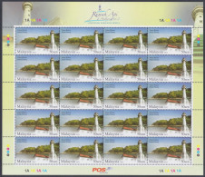 Malaysia 2013 MNH Lighthouses In Malaysia, Light House, Pulau Rimau, Pinang, Lighthouse Sheet - Malesia (1964-...)