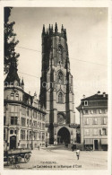 11773775 Fribourg FR La Cathedrale Et La Banque D Etat Fribourg - Autres & Non Classés