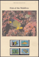 Maldives 1986 MNH WWF Fish, Fishes, Anemone, Moorish Idol, Regal Angelfish, Staghorn Coral, Emperor Angelfish - Maldive (1965-...)