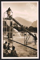 AK Oberammergau, St. Gregorbad, Partie Im Schwimmbad Mit Wasserrutsche  - Oberammergau