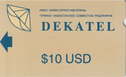Kazakhstan - KZ-DEK-ALC-0001, Alcatel, Satel, Logo Dekatel, 10$, As Scan - Kazakistan