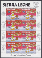 Sierra Leone 1984 MNH Sheet Disney, Donald Duck, Cartoon, Children - Sierra Leona (1961-...)