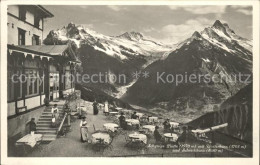 11762385 Schynige Platte Hotelterrasse Mit Wetterhorn Und Schreckhorn Schynige P - Andere & Zonder Classificatie