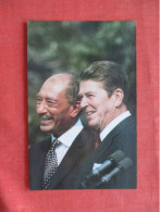 President Reagan  Egypt President  Anwar Sadat   Ref 6401 - Personajes Históricos