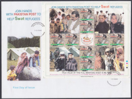 Pakistan 2009 FDC Swat Refugees, Refugee, Charity, First Day Cover - Pakistán