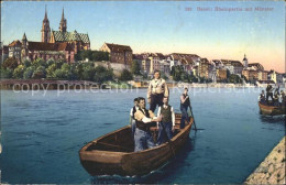 11755105 Basel BS Rheinpartie Mit Muenster Boote Basel BS - Other & Unclassified