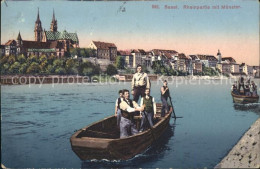 11754955 Basel BS Rheinpartie Mit Muenster Boote Basel BS - Sonstige & Ohne Zuordnung