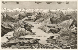 11750165 Vierwaldstaettersee SZ Mit Luzern Alpenpanorama Brunnen - Altri & Non Classificati