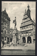 AK Giessen, Kriegerdenkmal Mit Rathaus  - Giessen