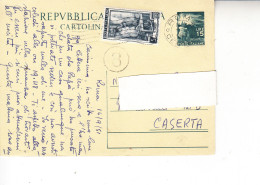 ITALIA  1951 - Intero Postale Da  Roma A Caserta - Stamped Stationery