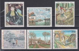 Monaco 1974 - Tableaux D'Impressionnistes, 6 V., Neufs** - Unused Stamps