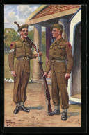Artist's Pc Infantry Of The Line, 1946, NCO And Private Of The Queen`s Royal Regiument, Britische Infanteristen  - Other & Unclassified