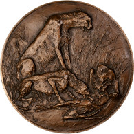 France, Médaille, Animaux, Le Guépard, 1982, Bronze, Boyer, SUP+ - Autres & Non Classés